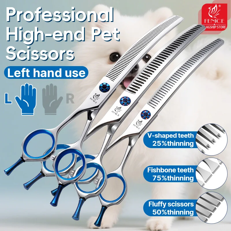Grooming Scissors - 페니체 JP440C 프로페셔널 7/7.5/8인치 왼손잡이용 강아지