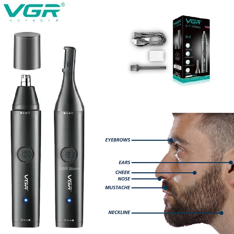 Nose Trimmer - VGR 세척 가능한 코 헤어 트리머