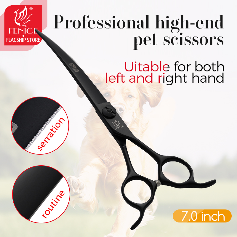 Grooming Scissors - 페니체 프로페셔널 7인치 곡선형 커팅 톱날