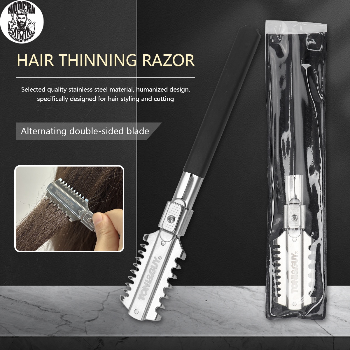 Beard Trimmer - 살롱 이중날 면도기 이발칼 수동 헤어