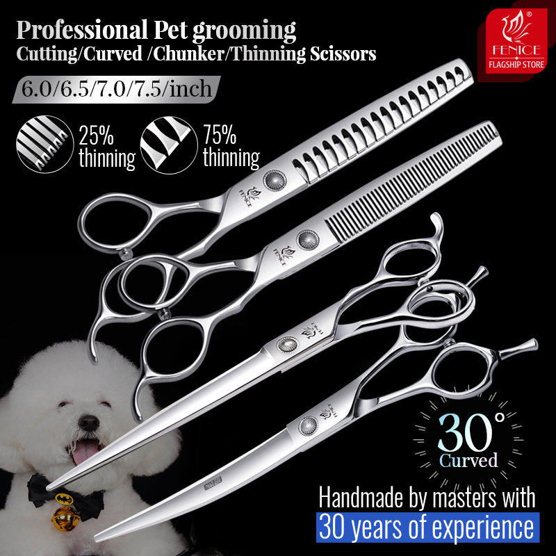 Grooming Scissors - Fenice 6/6.5/7/7.5 인치 전문 애완견 개