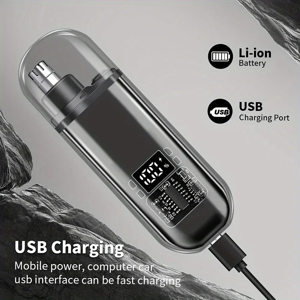 Nose Trimmer - 남성용 코 귀털 트리머 USB 고속