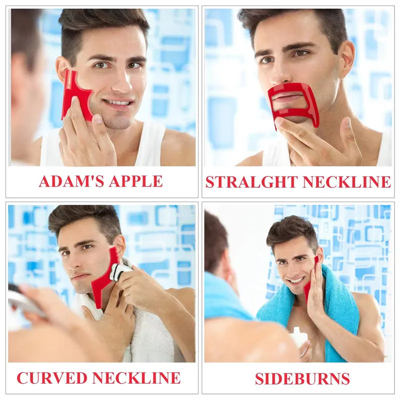 2/4Pcs 남자의 수염 빗 헤어 트리머 플라스틱 남자 - Beard Trimmer 리뷰 및 가격