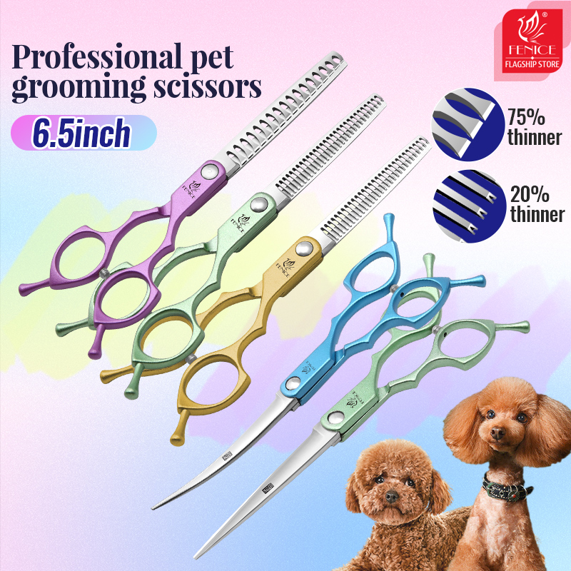 페니체 6.5인치 전문 애견 미용 가위 세트 키트 직선 - Grooming Scissors 리뷰 및 가격