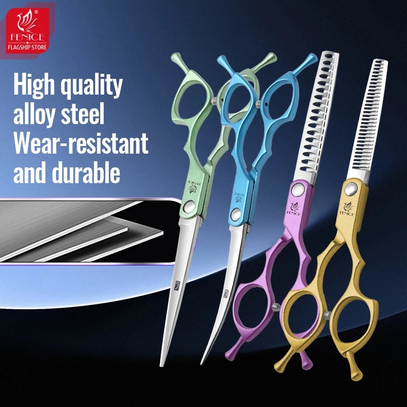 페니체 6.5인치 전문 애견 미용 가위 세트 키트 직선 - Grooming Scissors 리뷰 및 가격