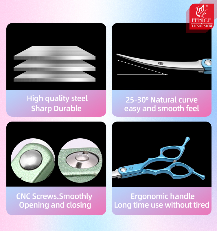 페니체 6.5인치 전문 애견 미용 가위 세트 키트 직선 - Grooming Scissors 리뷰 및 가격