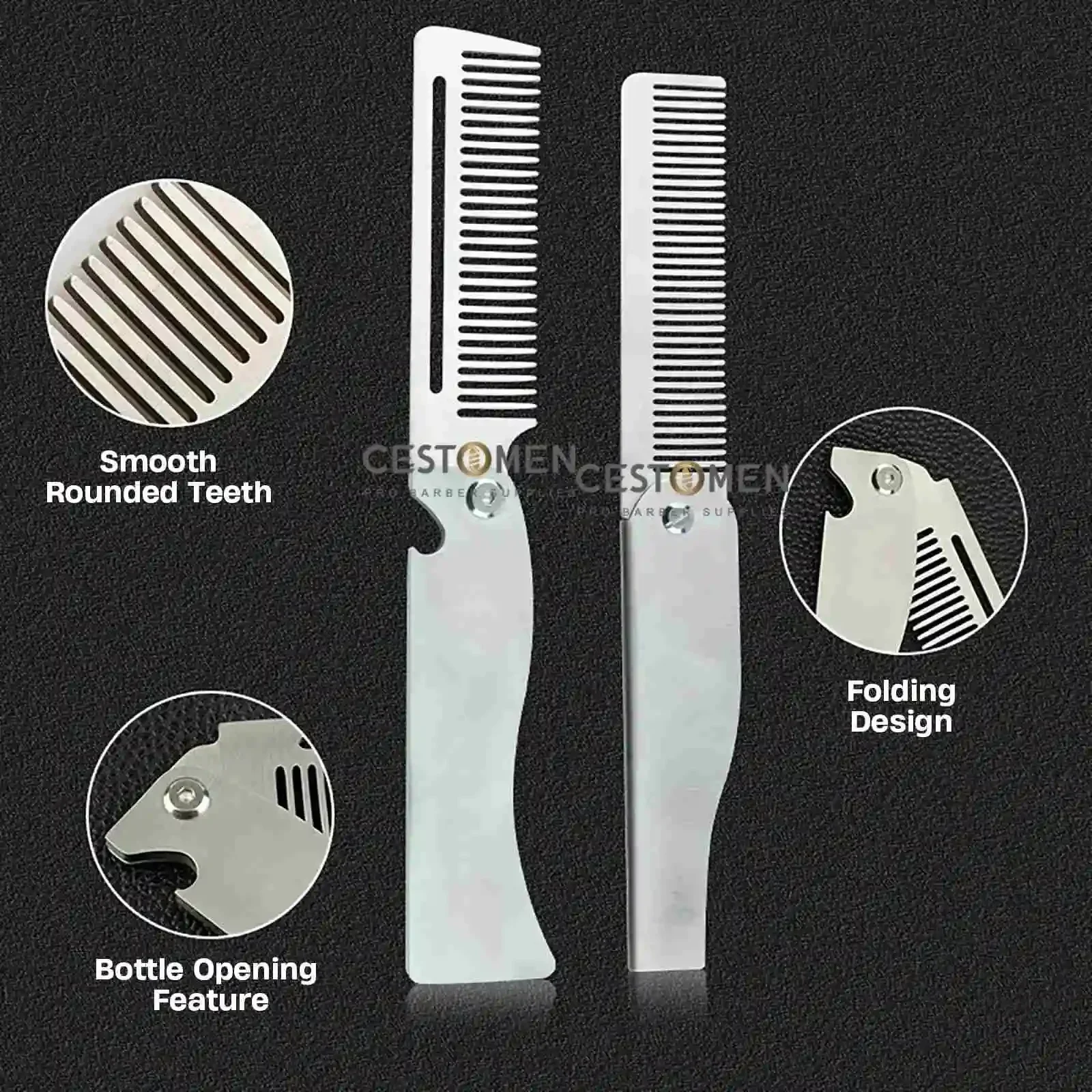 새로운 타입 1/2개 휴대용 스틸 빗 접이식 포켓 수염 - Beard Oil 리뷰 및 가격