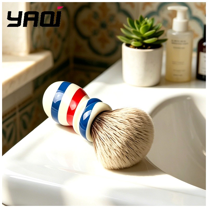 야키 바버 폴 스타일 면도 브러시, 24mm, 남성용, - Men'S Grooming Hairstyles 리뷰 및 가격