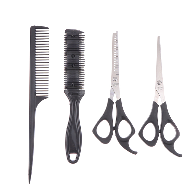 새로운【4PCS 헤어 가위 미용 가위 헤어 커팅 가위  - Grooming Scissors 리뷰 및 가격