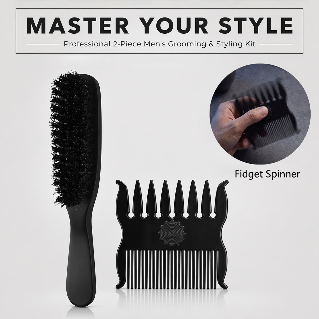 1/2개 세트 헤어스타일 빗 360 °   회전식 이중 - Men'S Grooming Hairstyles 리뷰 및 가격