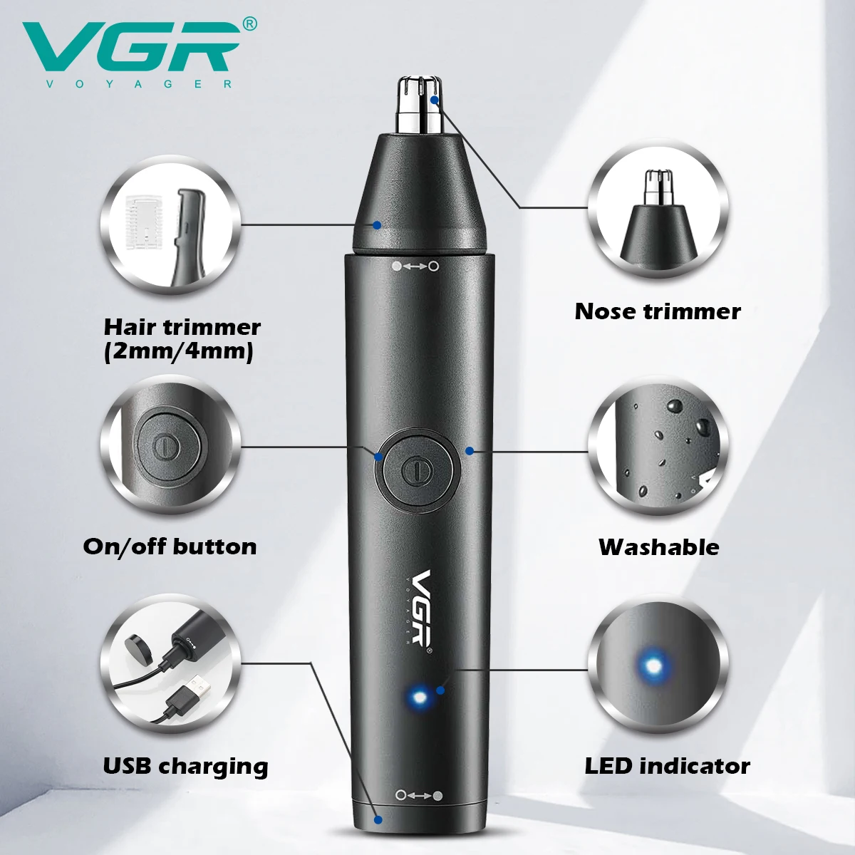 VGR 세척 가능한 코 헤어 트리머 수염 얼굴 털 트리 - Nose Trimmer 리뷰 및 가격