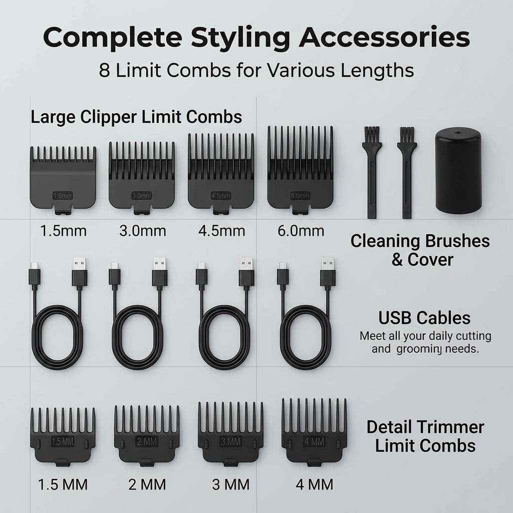 4가지 기능이 하나로 합쳐진 남성용 헤어 클리퍼 세트: - Grooming Kit 리뷰 및 가격