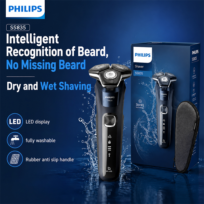 필립스 S5835 전기면도기 로터리 습식/건식 360도 - Mens Grooming Travel Kit 리뷰 및 가격