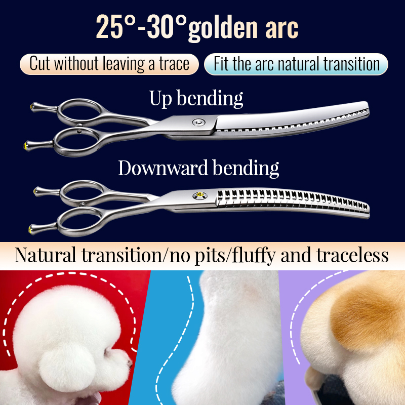 Fenice 전문 애완 동물 곡선 및 직선 얇은 천연  - Grooming Scissors 리뷰 및 가격
