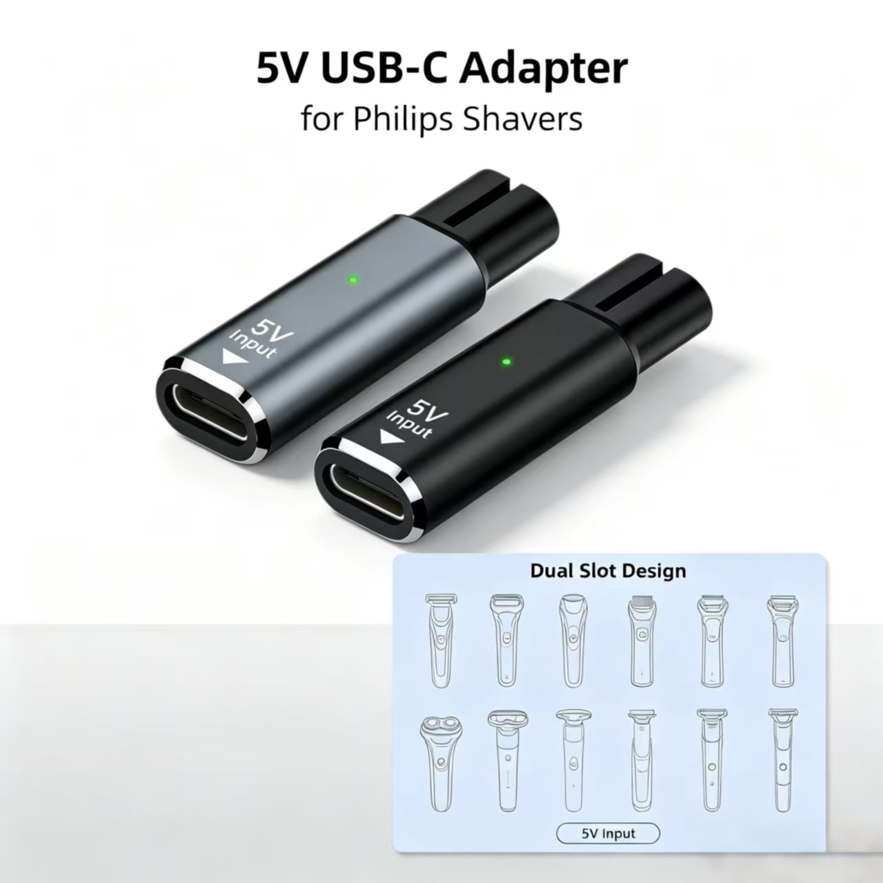 5V Type-C 암-수 어댑터, 듀얼 슬롯 방식, U - Electric Shaver Rotary 리뷰 및 가격