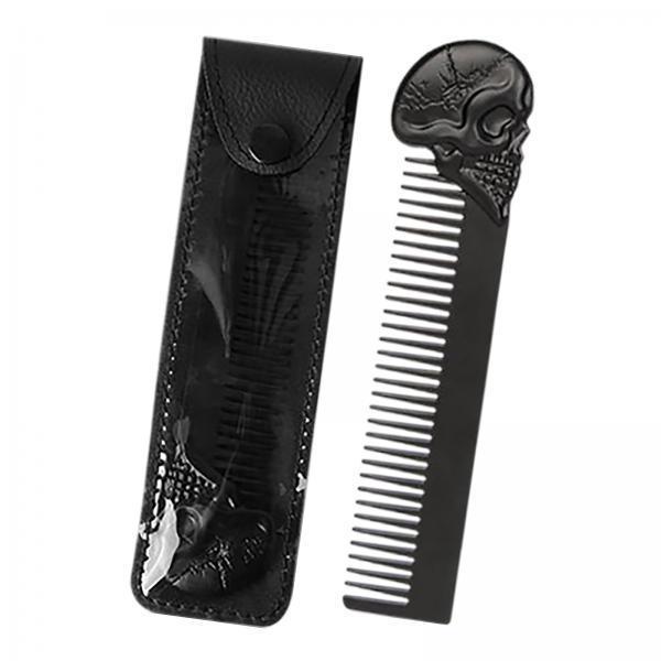 스컬 헤드 포켓 수염 빗 아연 합금 미세한 빗살 이발사 - Men'S Grooming Hairstyles 리뷰 및 가격