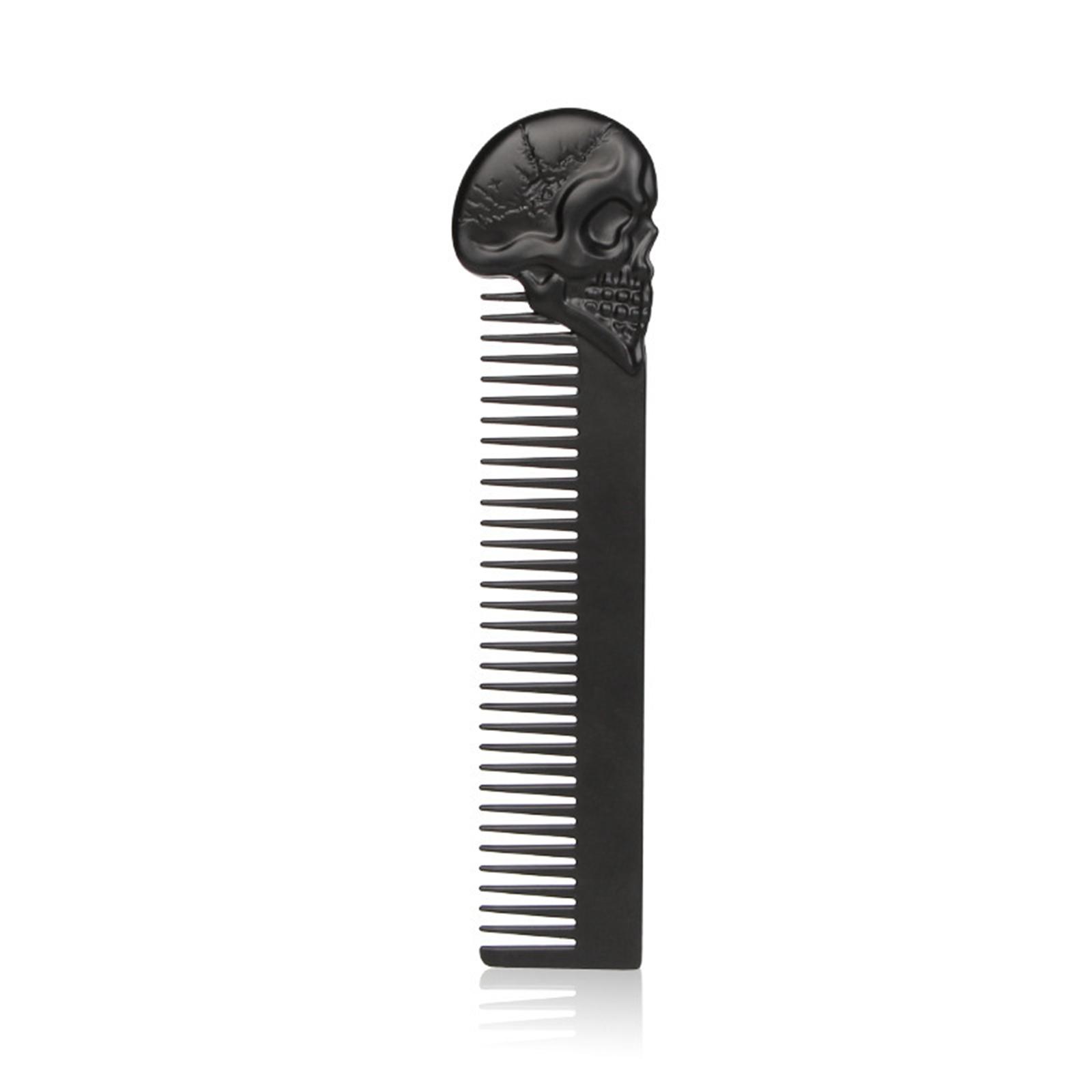 스컬 헤드 포켓 수염 빗 아연 합금 미세한 빗살 이발사 - Men'S Grooming Hairstyles 리뷰 및 가격