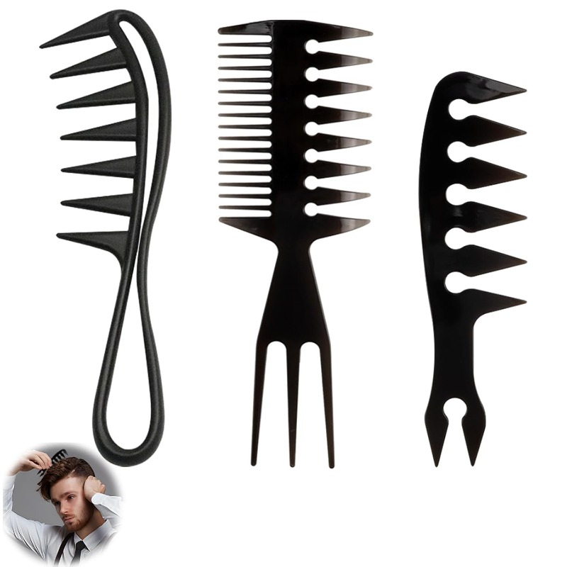 1/3개입 와이드 칫솔형 헤어 빗 – 남성용 전문 이발 - Men'S Grooming Hairstyles 리뷰 및 가격